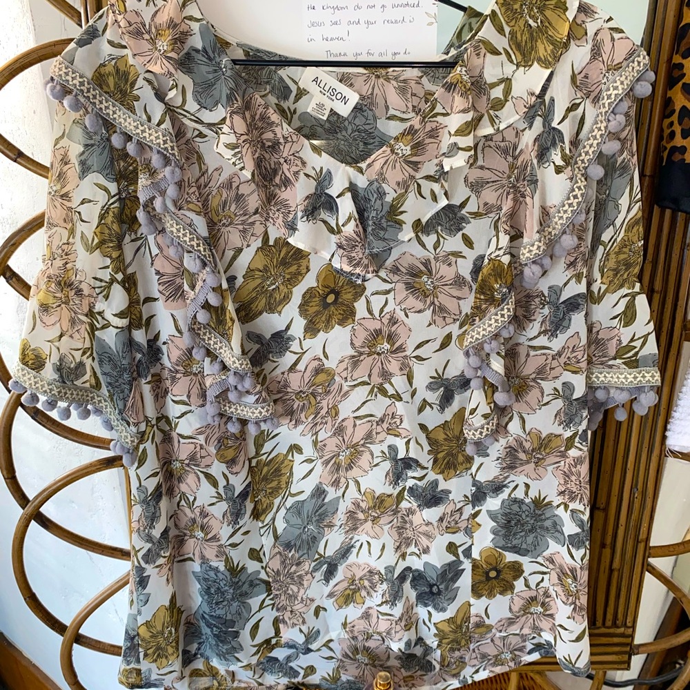 unique floral blouse